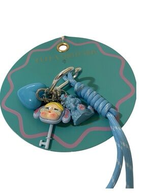 Pop mart Crybaby Power Puff Keychain Bag Charm Blue Bubbles Rabbit - NWT **